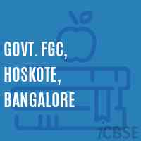 Govt. FGC, Hoskote, Bangalore College Logo