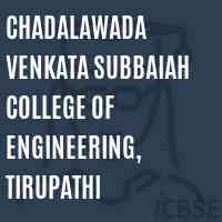 Chadalawada Venkata Subbaiah College of Engineering, Tirupathi Logo