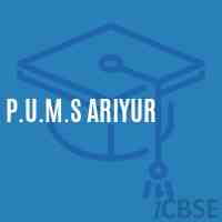 P.U.M.S Ariyur Middle School Logo