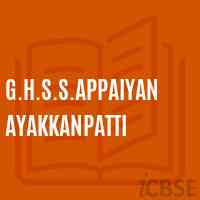 G.H.S.S.Appaiyanayakkanpatti High School Logo
