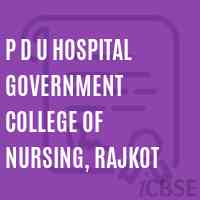 P D U Hospital Government College of Nursing, Rajkot Logo