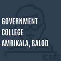 Government College Amrikala, Balod Logo