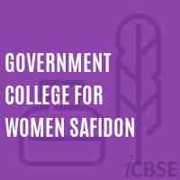 Government College For Women Safidon Logo