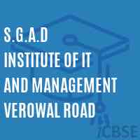 S.G.A.D Institute of IT and Management Verowal Road Logo