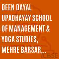 Deen Dayal Upadhayay School of Management & Yoga Studies, Mehre barsar, Distt Hamirpur Logo
