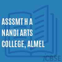Asssmt H A Nandi Arts College, Almel Logo