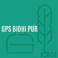 Gps Bidhi Pur Primary School Logo