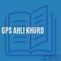 Gps Ahli Khurd Primary School Logo