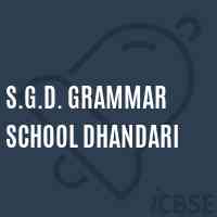 S.G.D. Grammar School Dhandari Logo