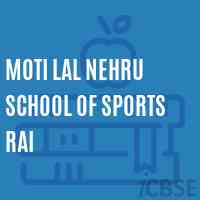 Moti Lal Nehru School of Sports Rai Logo