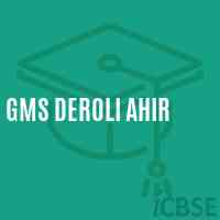 Gms Deroli Ahir Middle School Logo