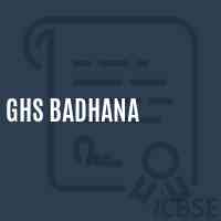 Ghs Badhana Secondary School Logo