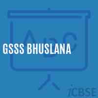Gsss Bhuslana High School Logo