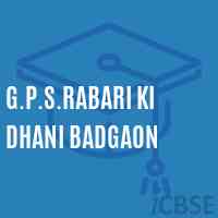 G.P.S.Rabari Ki Dhani Badgaon Primary School Logo
