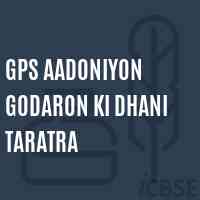 Gps Aadoniyon Godaron Ki Dhani Taratra Primary School Logo