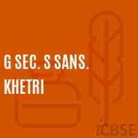 G Sec. S Sans. Khetri Secondary School Logo