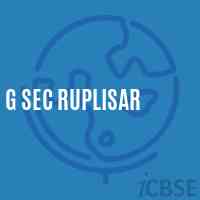 G Sec Ruplisar Secondary School Logo