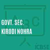 Govt. Sec. Kirodi Nohra Secondary School Logo