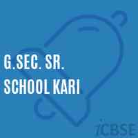 G.Sec. Sr. School Kari Logo