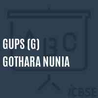 Gups (G) Gothara Nunia Middle School Logo