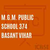 M.G.M. Public School 374 Basant Vihar Logo