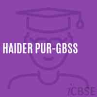 Haider Pur-Gbss Secondary School Logo
