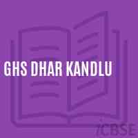 Ghs Dhar Kandlu Secondary School Logo