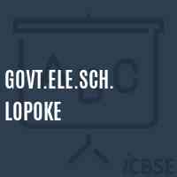 Govt.Ele.Sch. Lopoke Primary School Logo