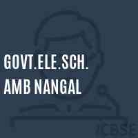 Govt.Ele.Sch. Amb Nangal Primary School Logo