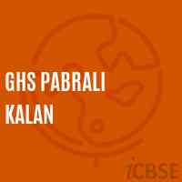 Ghs Pabrali Kalan Secondary School Logo