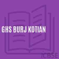 Ghs Burj Kotian Secondary School Logo
