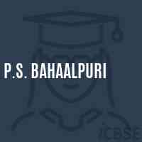 P.S. Bahaalpuri Primary School Logo