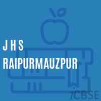 J H S Raipurmauzpur Middle School Logo
