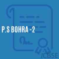 P.S Bohra -2 Primary School Logo