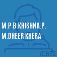 M.P.B.Krishna.P.M.Dheer Khera Middle School Logo