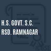 H.S. Govt. S.C. Rsd. Ramnagar Senior Secondary School Logo
