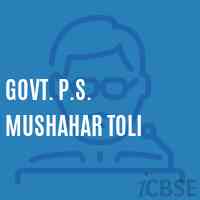 Govt. P.S. Mushahar Toli Primary School Logo