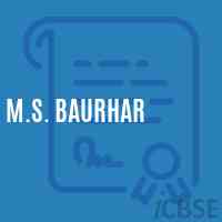 M.S. Baurhar Middle School Logo