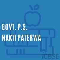 Govt. P.S. Nakti Paterwa Primary School Logo