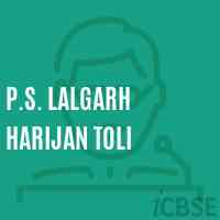 P.S. Lalgarh Harijan Toli Primary School Logo
