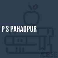 P S Pahadpur Primary School Logo