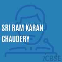 Sri Ram Karan Chaudery High School Logo