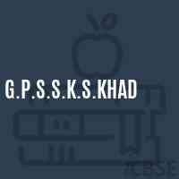 G.P.S.S.K.S.Khad Primary School Logo