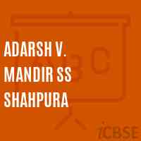 Adarsh V. Mandir Ss Shahpura Secondary School Logo