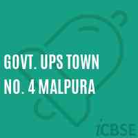 Govt. Ups Town No. 4 Malpura Middle School Logo
