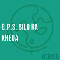 G.P.S. Bilo Ka Kheda Primary School Logo