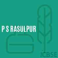 P S Rasulpur Primary School Logo