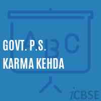 Govt. P.S. Karma Kehda Primary School Logo