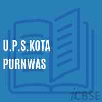 U.P.S.Kota Purnwas Middle School Logo