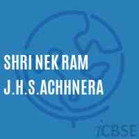 Shri Nek Ram J.H.S.Achhnera Middle School Logo